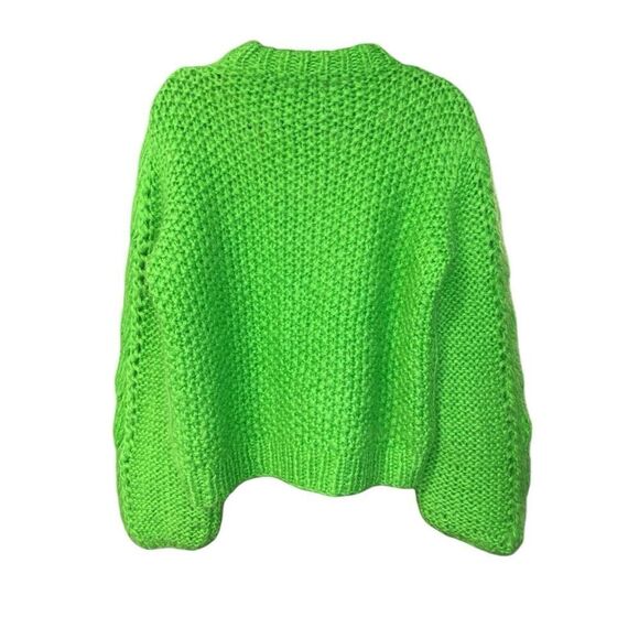GANNI THE JULLIARD MOHAIR PULLOVER - CLASSIC GREEN Sweater Large - Picture 9 of 14